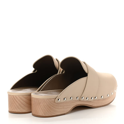 Hermes Calfskin Calya Mules 39 Hetre 4 of 9