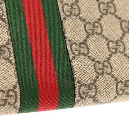 Gucci GG Supreme Monogram Web Ophidia Zip Around Wallet Brown 10 of 10
