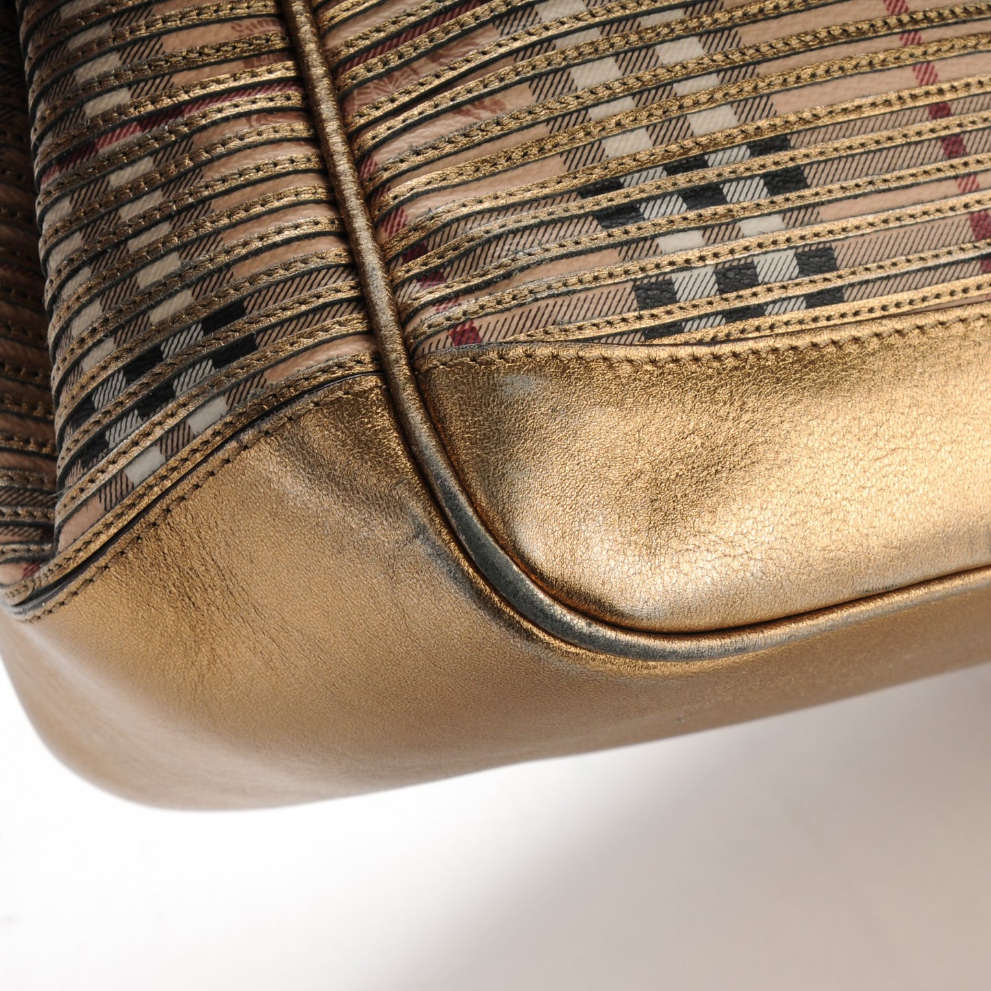 Haymarket Check Stripes Small Ravensdon Tote Gold