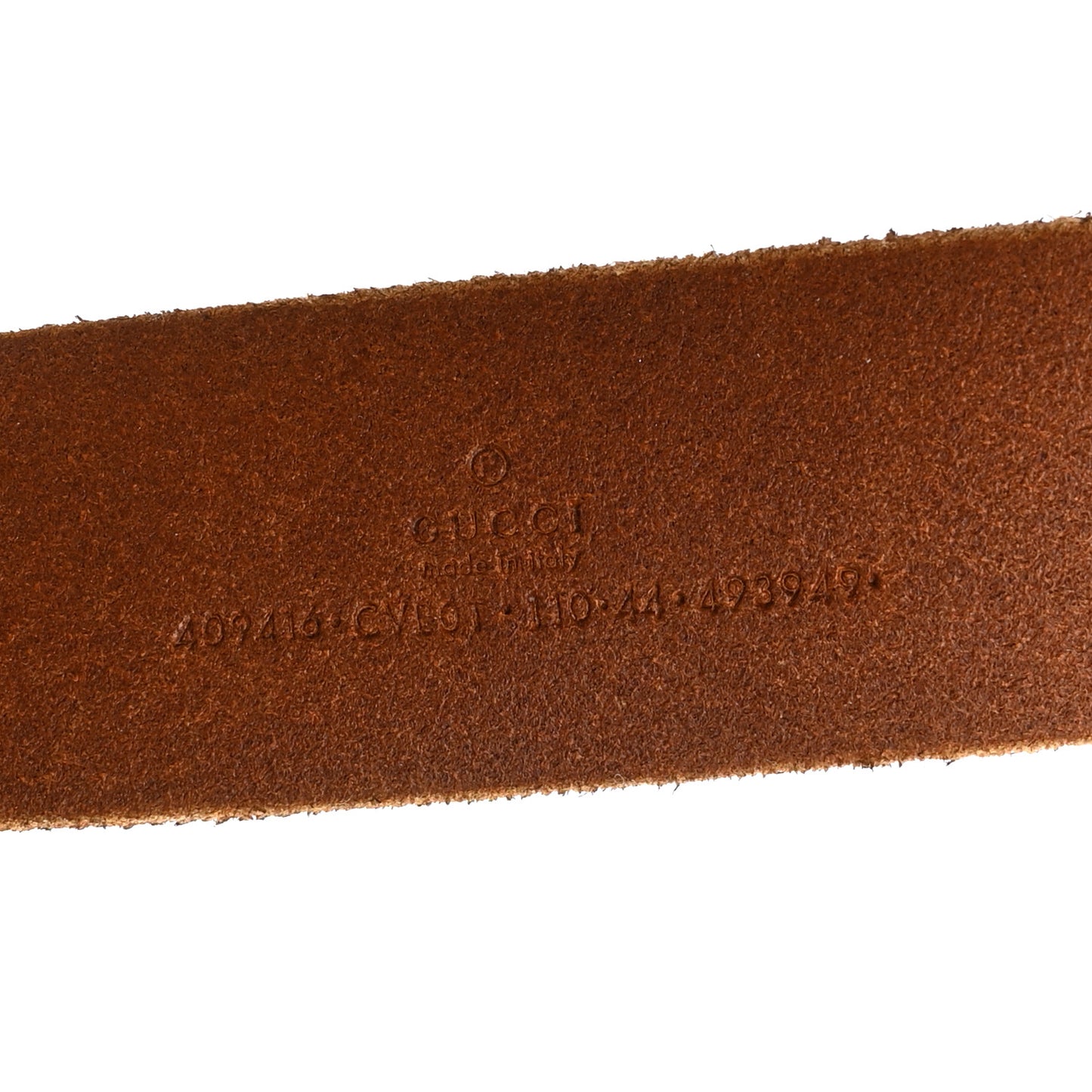 Faded Calfskin Double G Belt 110 44 Cuir