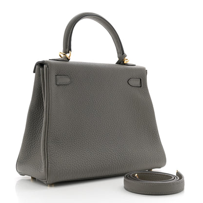 Hermes Togo Kelly Retourne 25 Gris Meyer 3 of 12