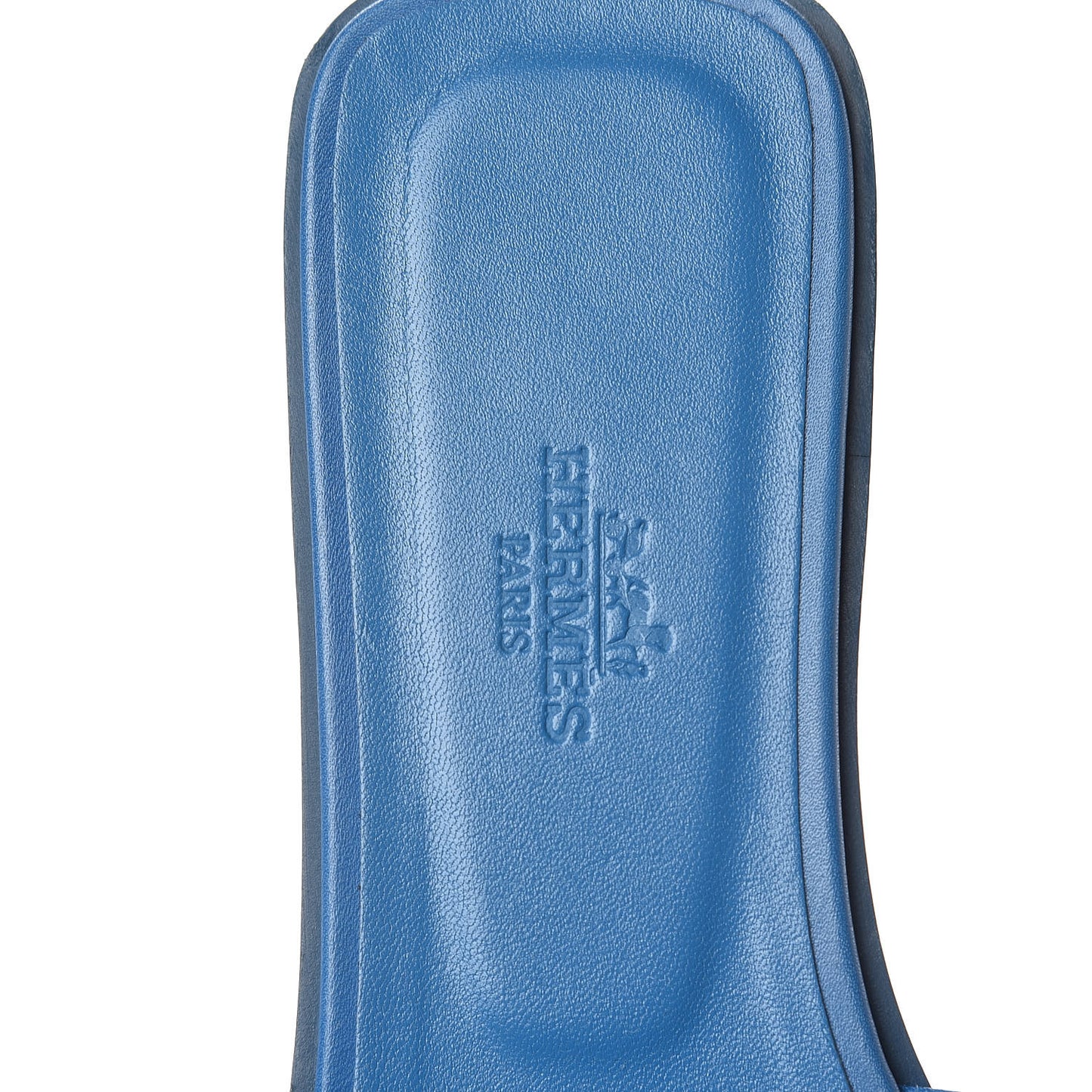Calfskin Oran Sandals 37 Bleu De Chine