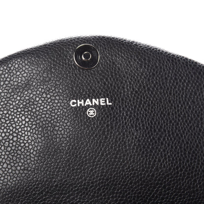 Chanel Caviar Half Moon Wallet On Chain WOC Black 6 of 14