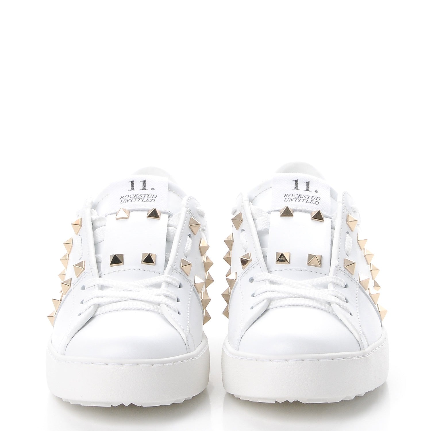 Valentino Garavani Calfskin Rockstud Untitled Open Sneakers 36.5 White 2 of 10