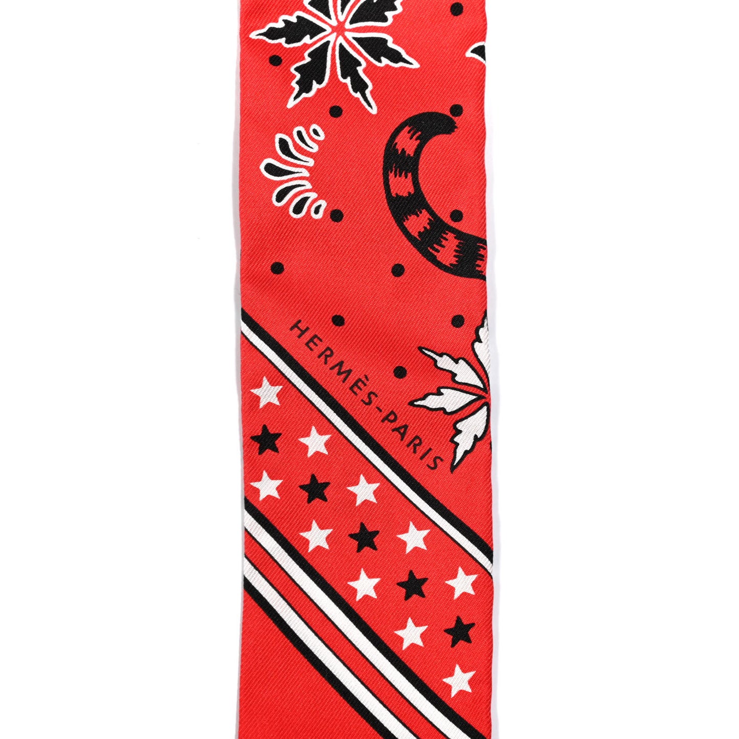 Silk Les Leopards Twilly Rouge Black White