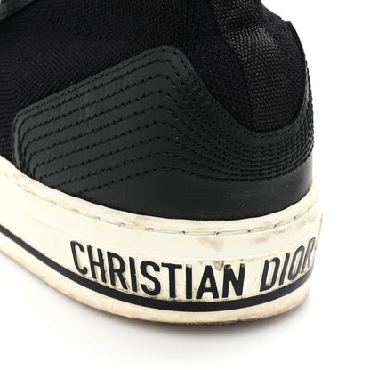 Christian Dior Technical Knit Calfskin Womens Walk'N'Dior High Top Sneakers 38.5 Black 11 of 12