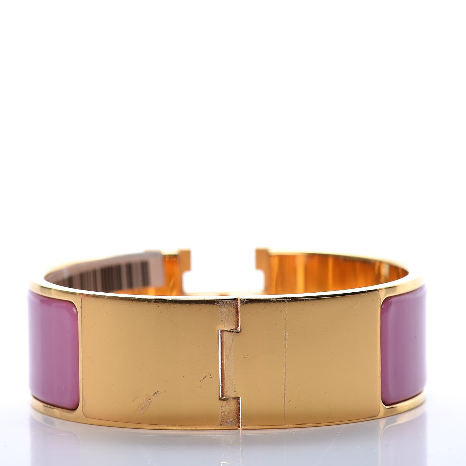 Hermes Enamel Wide Clic Clac H Bracelet PM Rose Flamingo 3 of 9