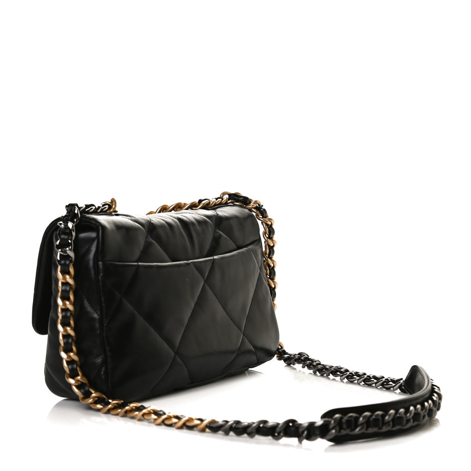 Chanel Goatskin Quilted Medium Chanel 19 Flap Black 3 of 14