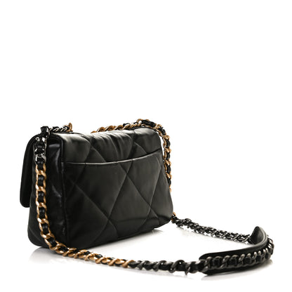 Chanel Goatskin Quilted Medium Chanel 19 Flap Black 3 of 14
