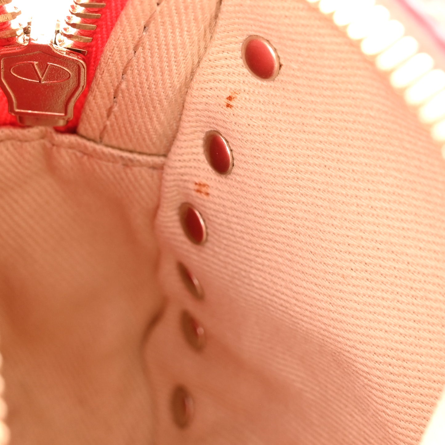 Vitello Mini Rockstud Backpack Deep Orange