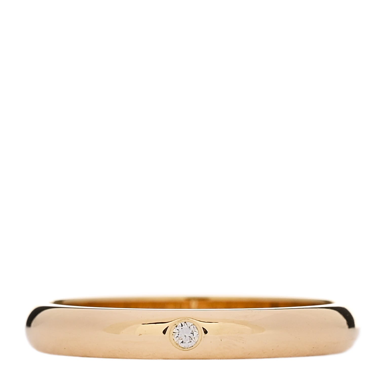 Cartier 18K Yellow Gold Diamond 2.6mm 1895 Wedding Band Ring 48 4.5 1 of 5