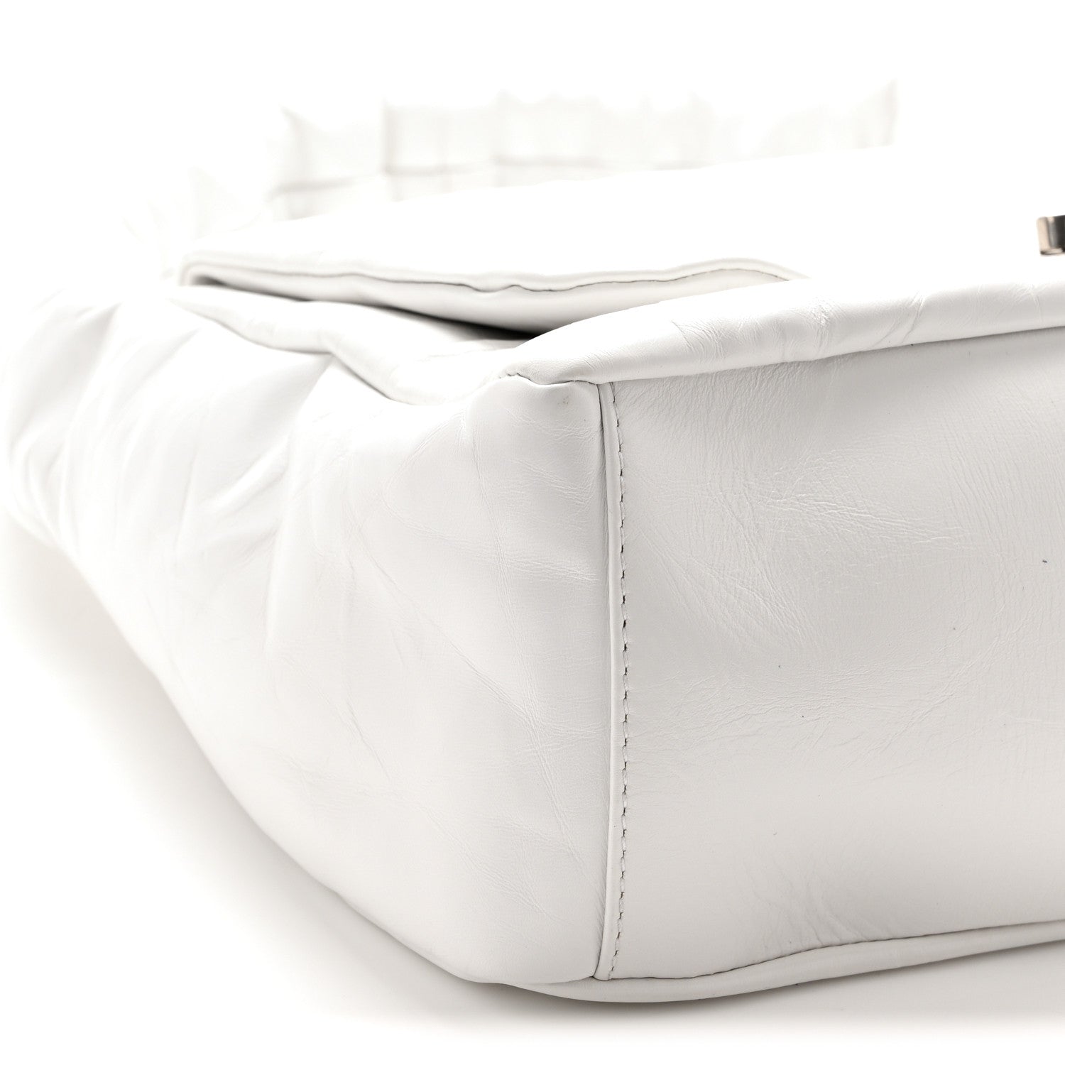 Balenciaga Thin Calfskin Small Monaco Sling Shoulder Bag Light Blue White White 9 of 10