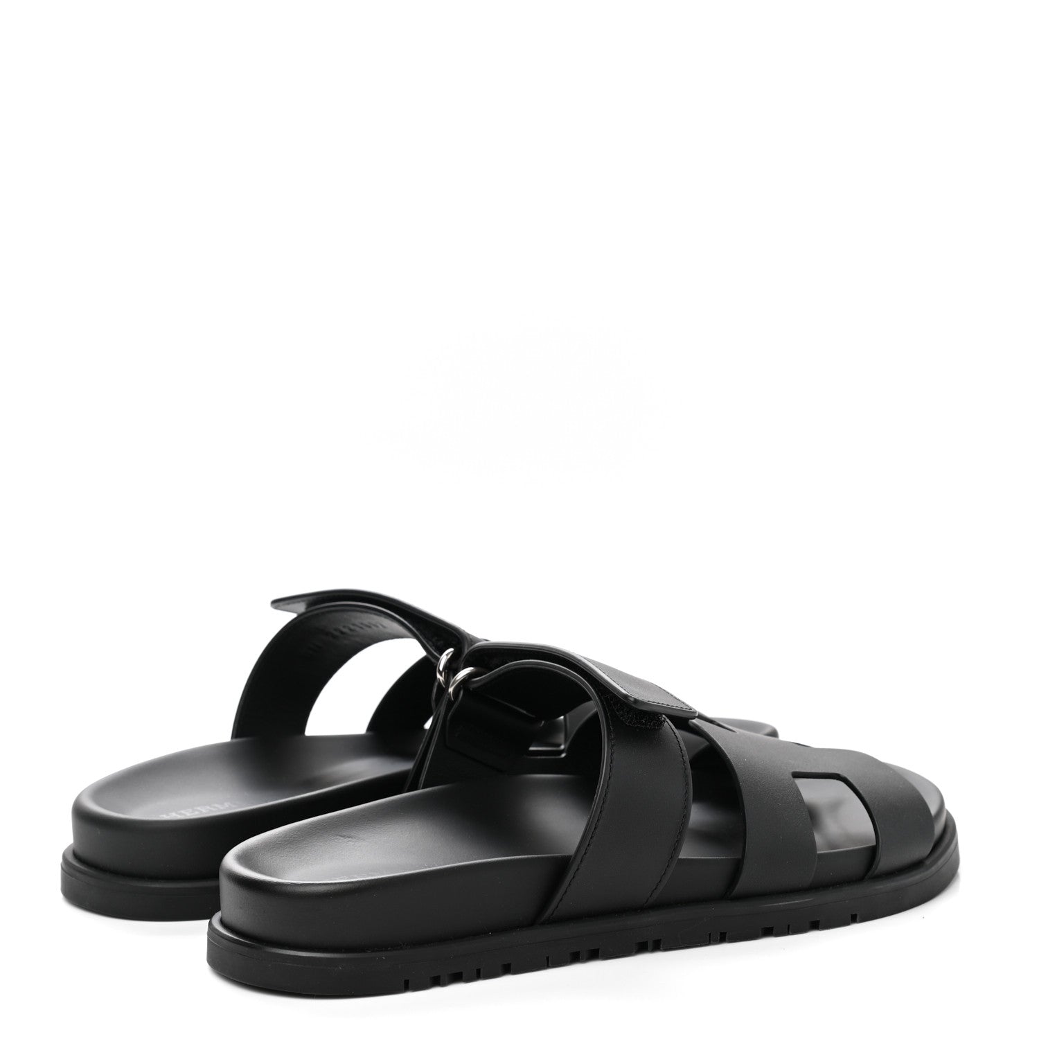 Hermes Calfskin Womens Chypre Sandals 36 Black 4 of 9