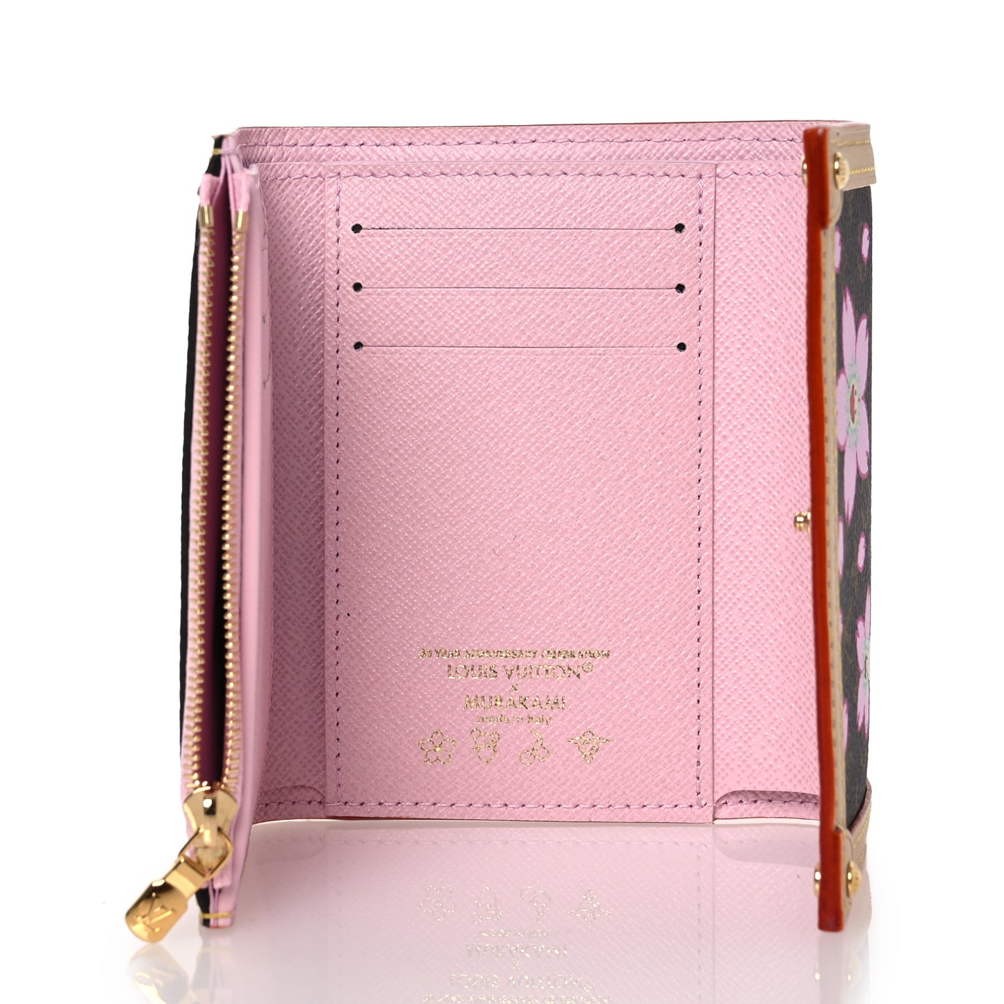 LV X TM Monogram Cherry Blossom Victorine Wallet Sakura Brown