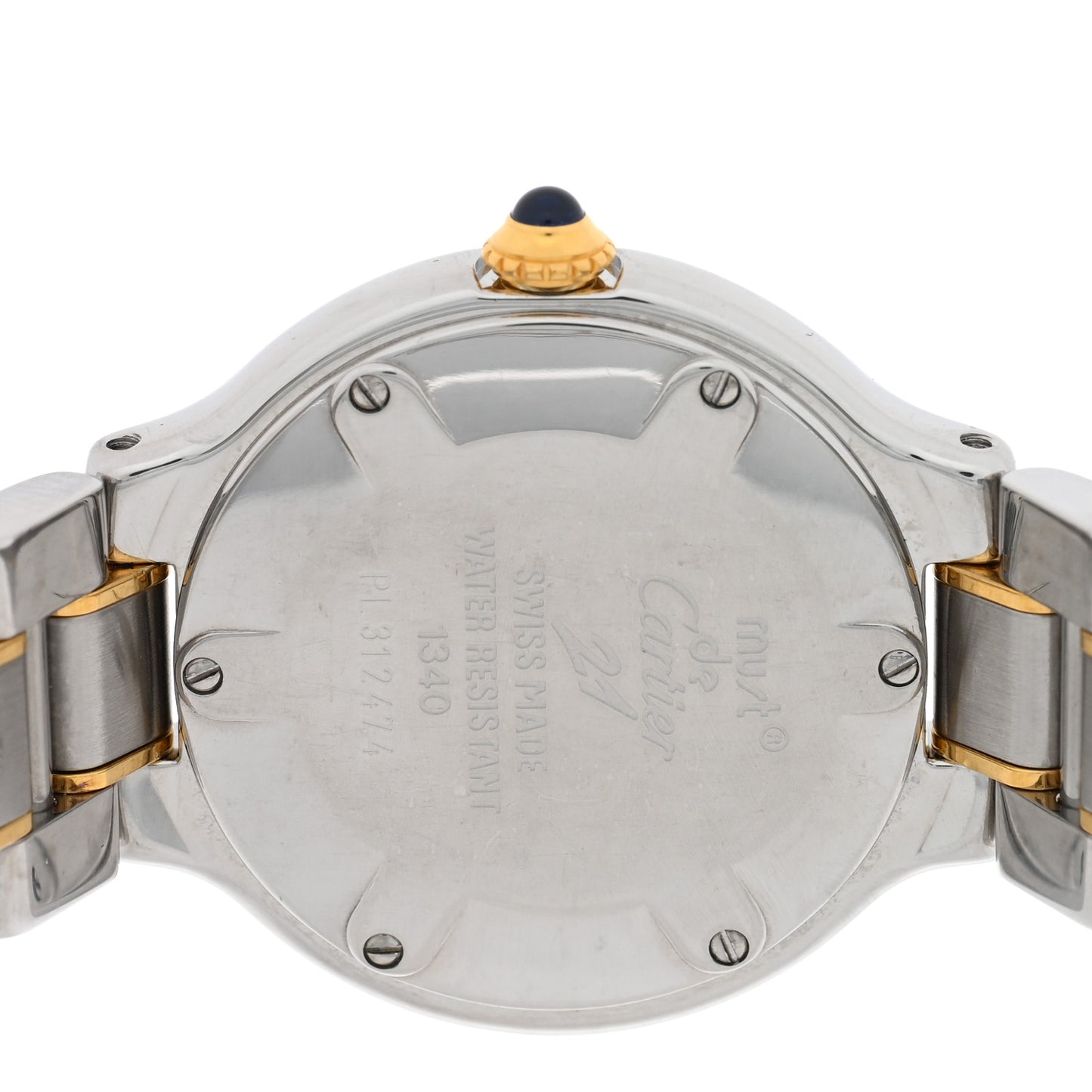 Stainless Steel 18K Yellow Gold 28mm Must de 21 Quartz Watch