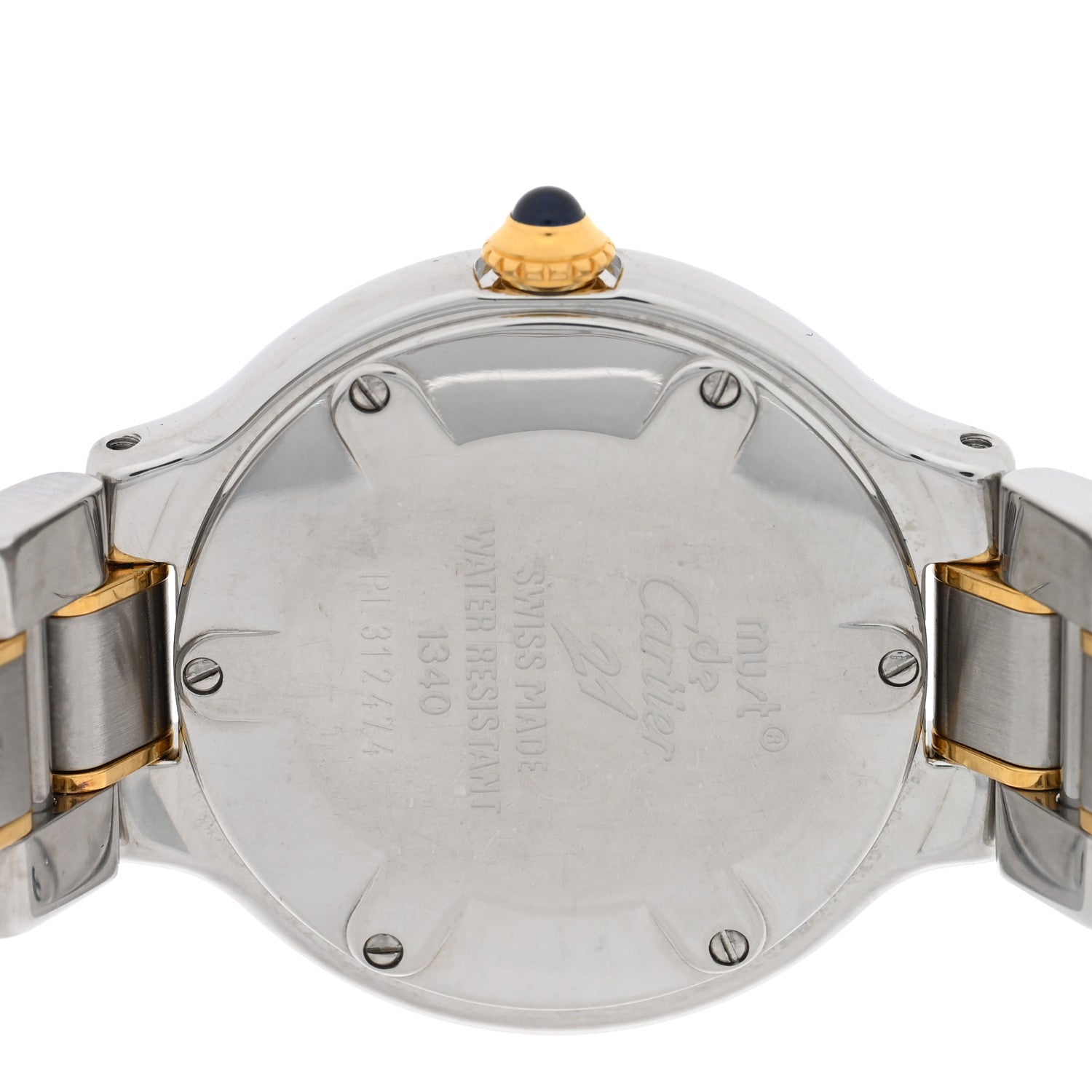 Cartier Stainless Steel 18K Yellow Gold 28mm Must de 21 Quartz Watch 4 of 4