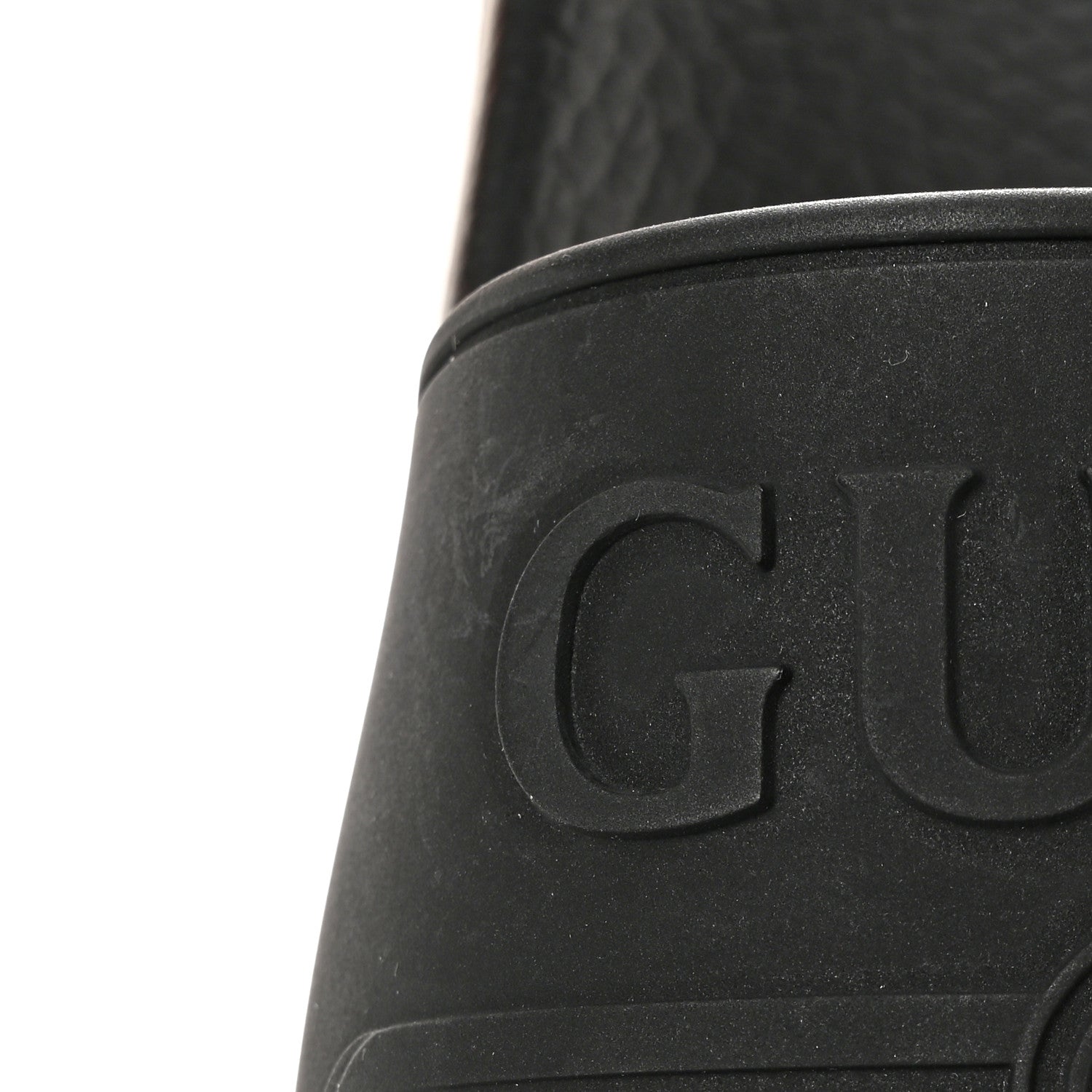 Gucci Rubber Logo Stamped Mens Slide Sandals 8 Black 11 of 13