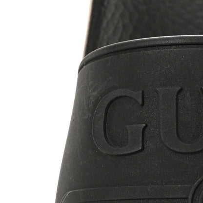 Gucci Rubber Logo Stamped Mens Slide Sandals 8 Black 11 of 13