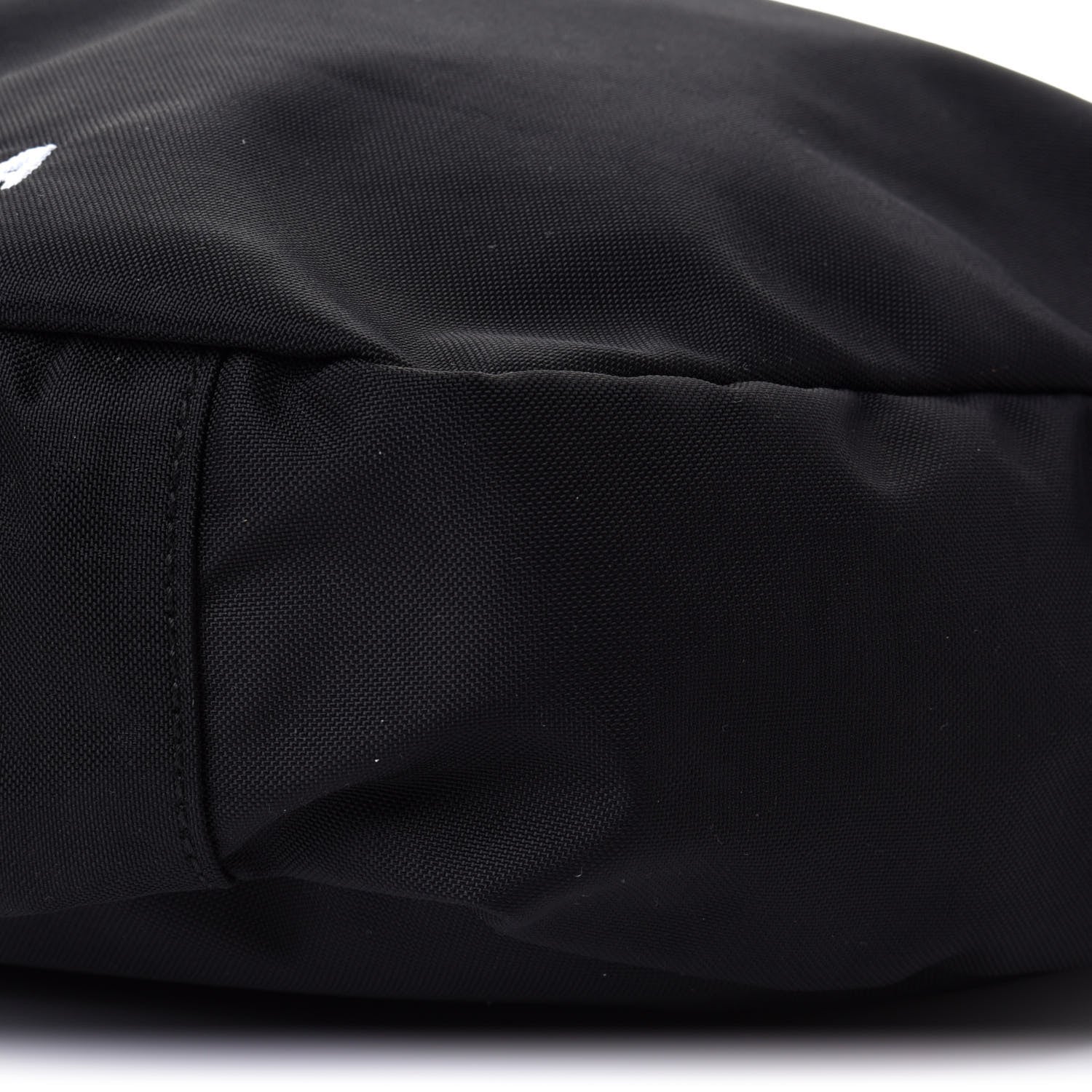 Balenciaga Recycled Sport Nylon Logo Embroidered Large Wheel Sling Bag Black White 11 of 11