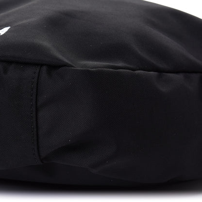 Balenciaga Recycled Sport Nylon Logo Embroidered Large Wheel Sling Bag Black White 11 of 11