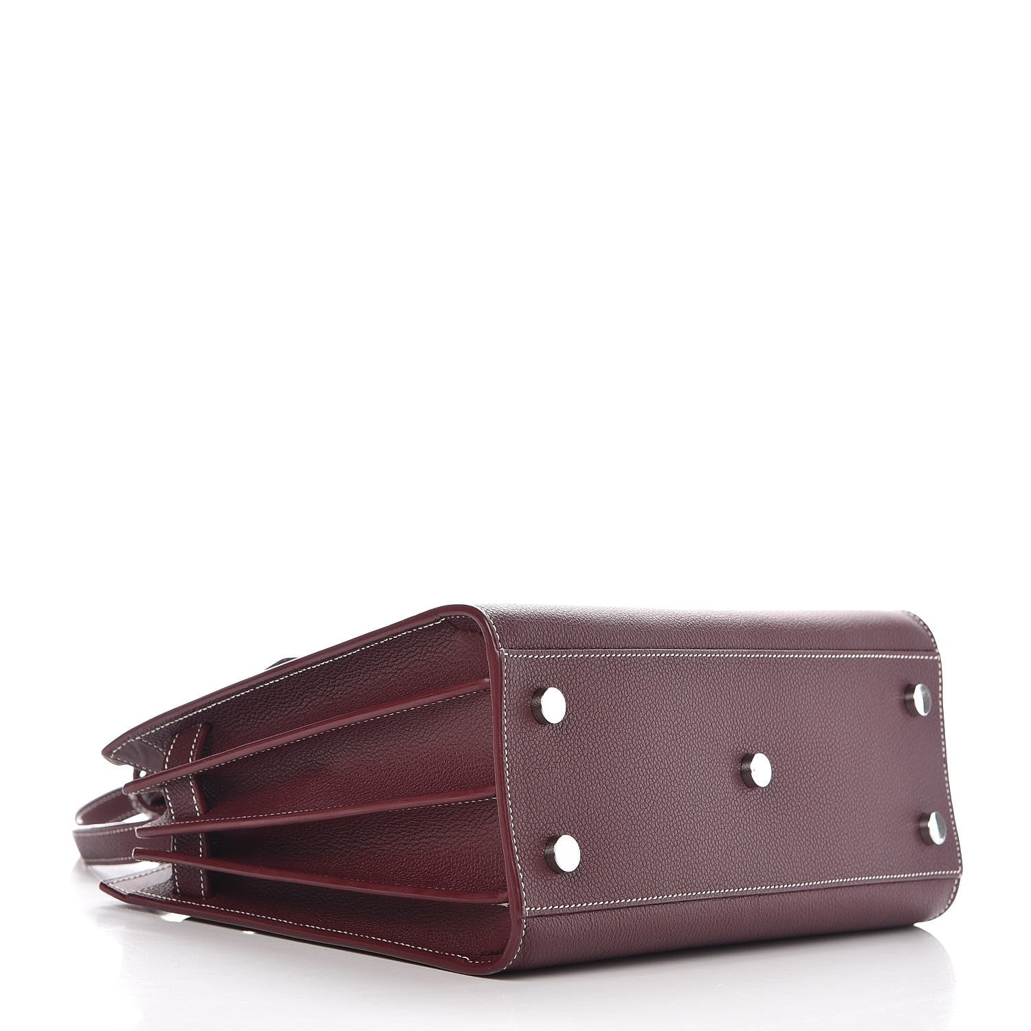 Saint Laurent Grained Calfskin Topstich Baby Sac De Jour Rouge Legion 5 of 9