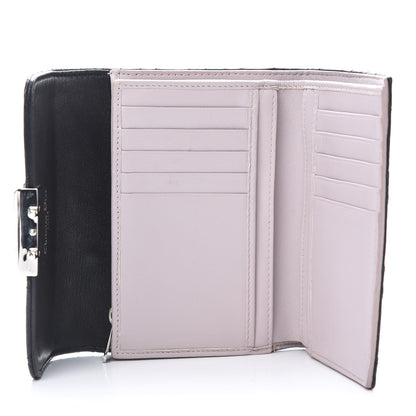 Christian Dior Lambskin Cannage Miss Dior Explorateur Compact Wallet Black 5 of 13