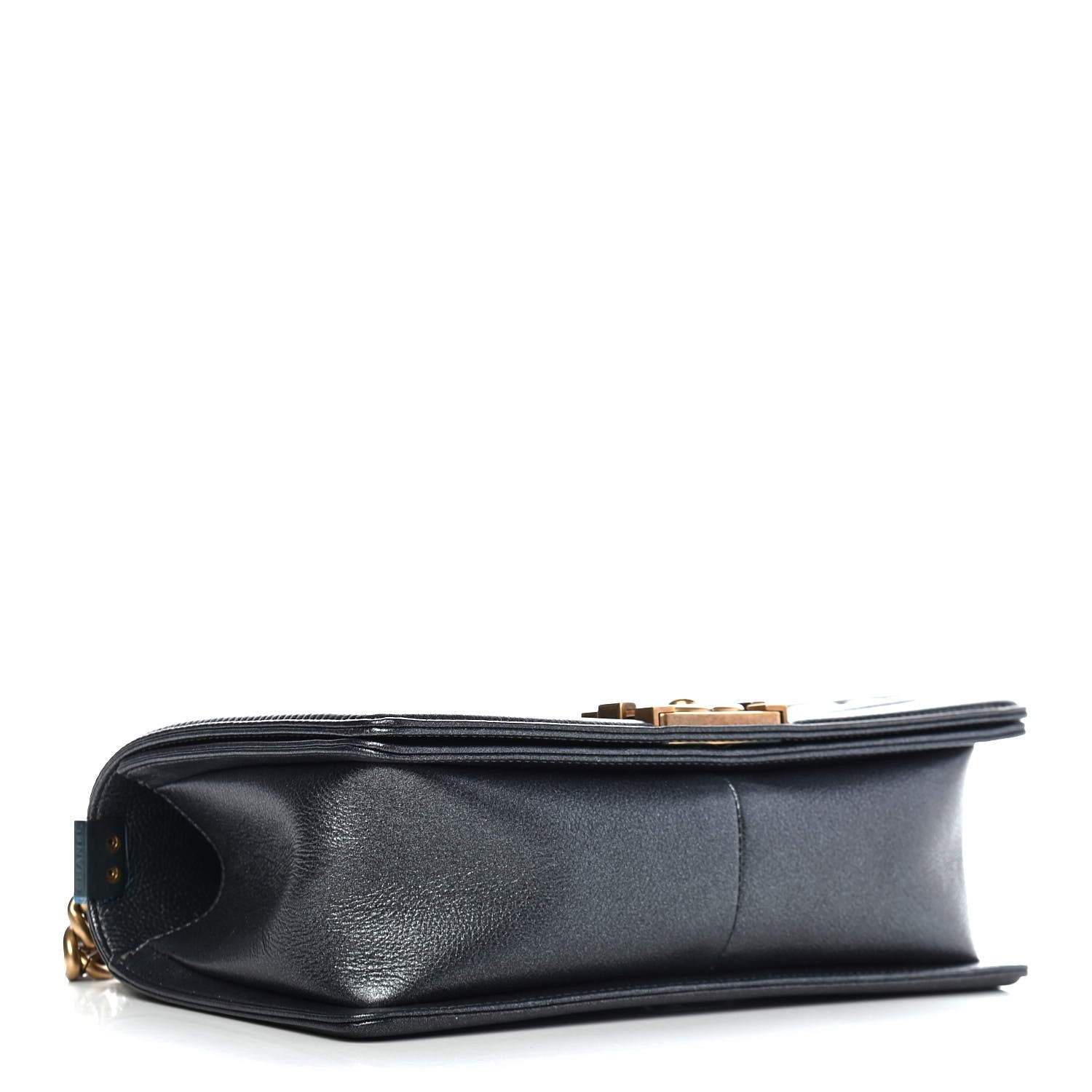 Chanel Metallic Calfskin Quilted Medium Boy Flap Grey 3 of 8