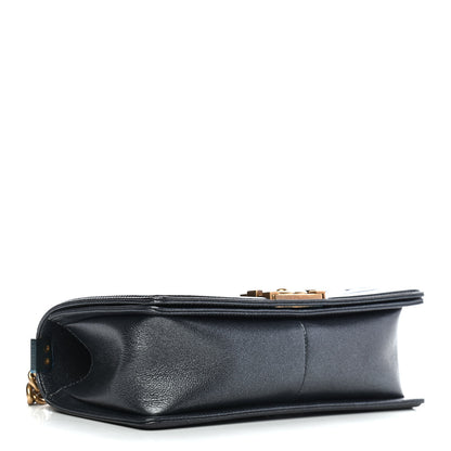 Chanel Metallic Calfskin Quilted Medium Boy Flap Grey 3 of 8