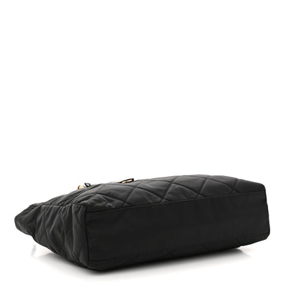 Prada Re-Nylon Stitched Re-Edition 1995 Chaine Medium Tote Bag Black 4 of 9