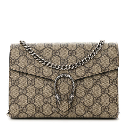 Gucci GG Supreme Monogram Mini Dionysus Chain Wallet Beige Black 1 of 19