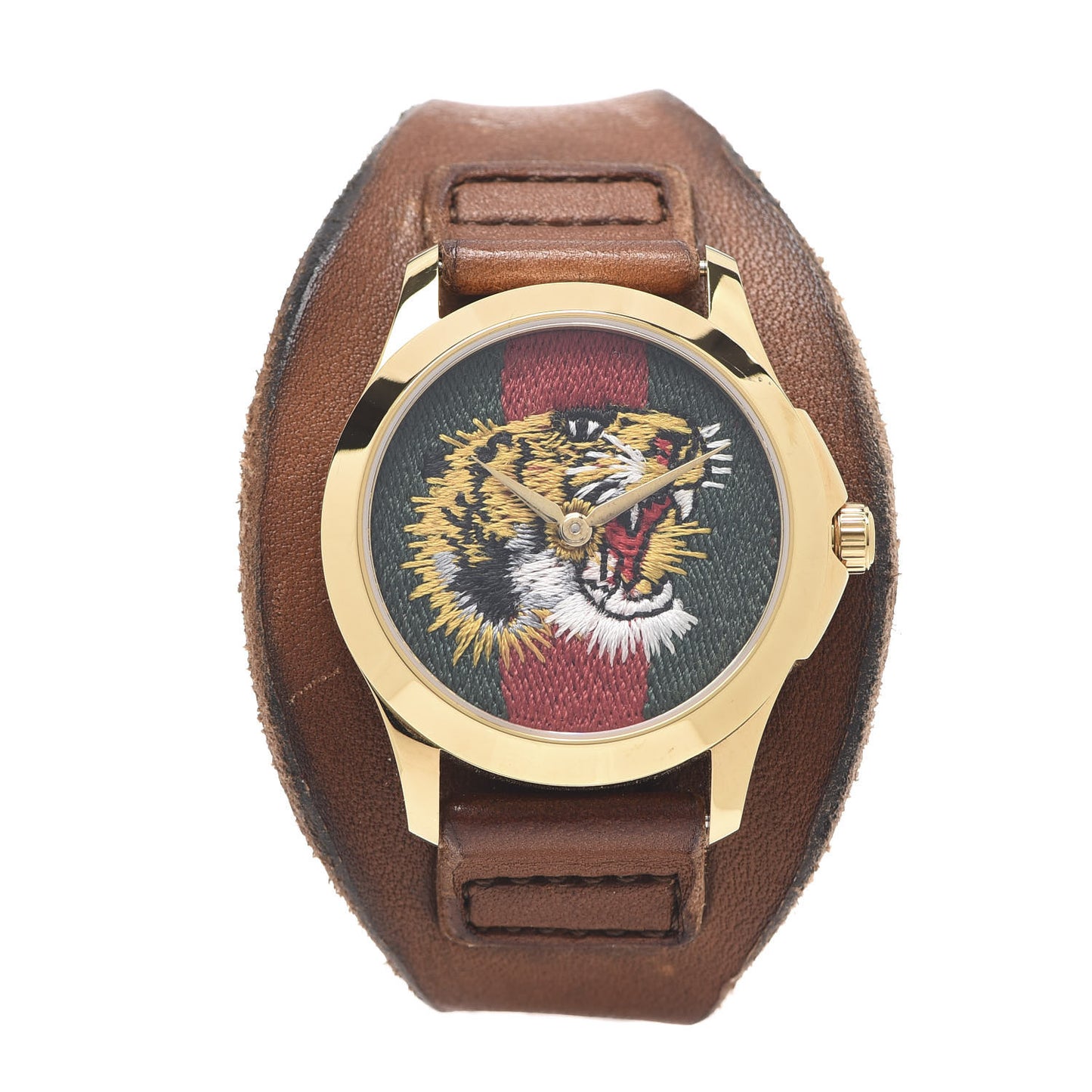 Stainless Steel Calfskin 38mm Le Marché Des Merveilles Tiger Quartz Watch
