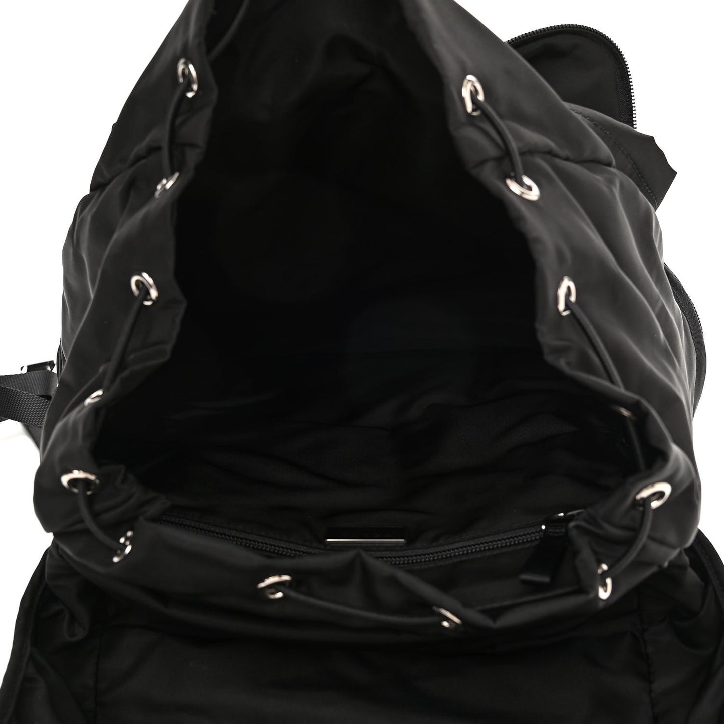 Tessuto Nylon Montagna Double Buckle Backpack Black