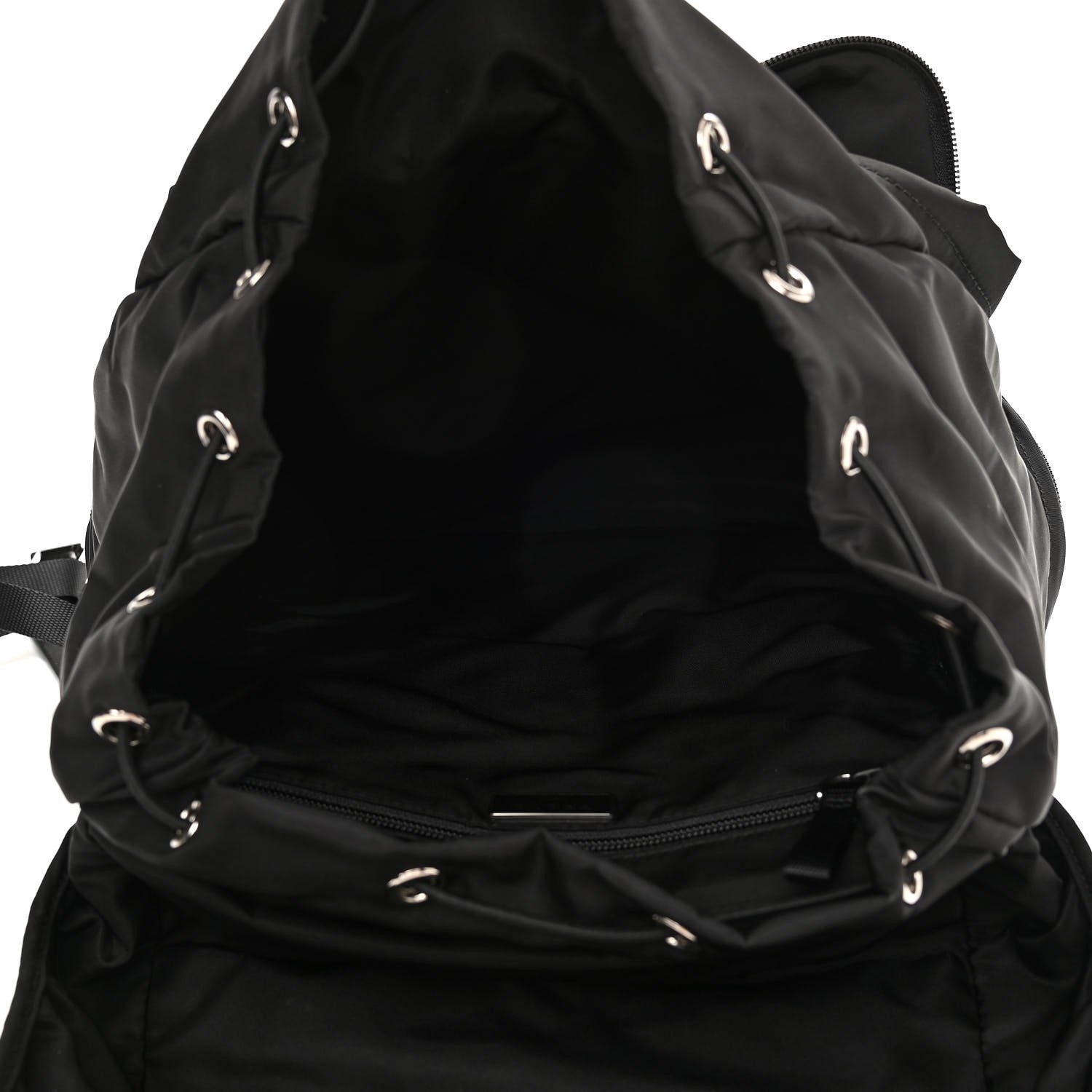 Prada Tessuto Nylon Montagna Double Buckle Backpack Black 4 of 8