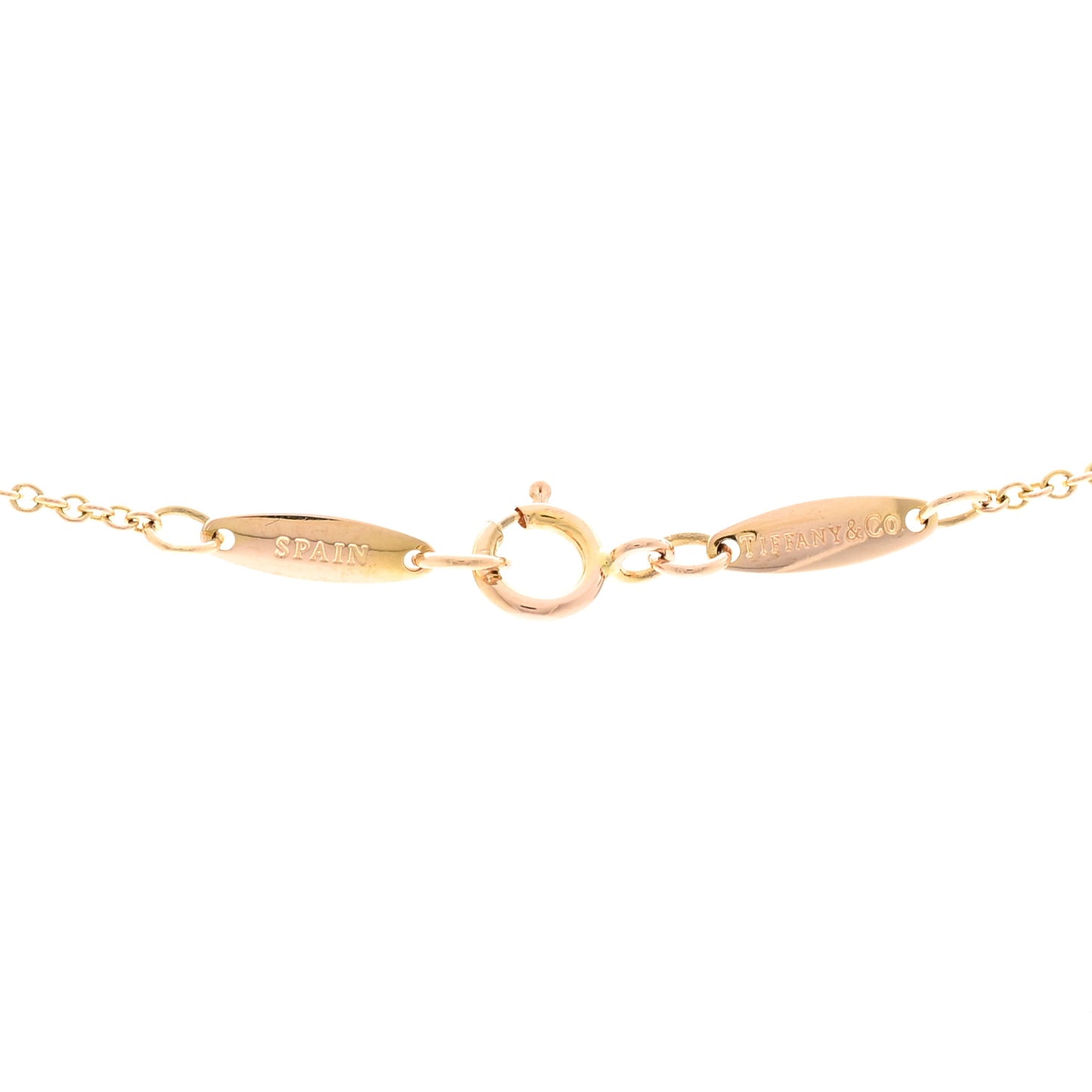 18K Rose Gold Diamond .17ct Elsa Peretti Diamonds by the Yard Pendant Necklace