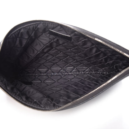 Chanel Metallic Caviar Quilted Medium Maxi CC Cosmetic Case Black 5 of 10