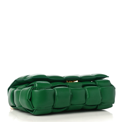 Bottega Veneta Lambskin Maxi Intreccio Padded Chain Cassette Crossbody Bag Racing Green 4 of 10