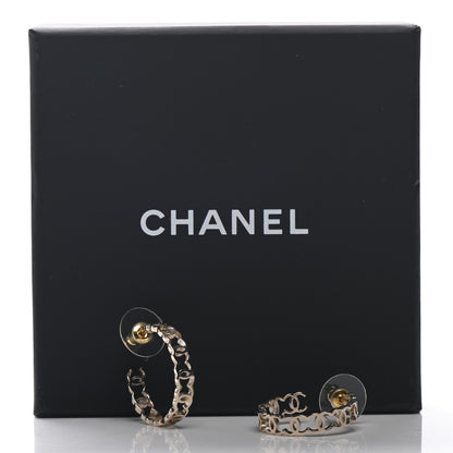 Chanel Metal CC Hoop Earrings Gold 5 of 5