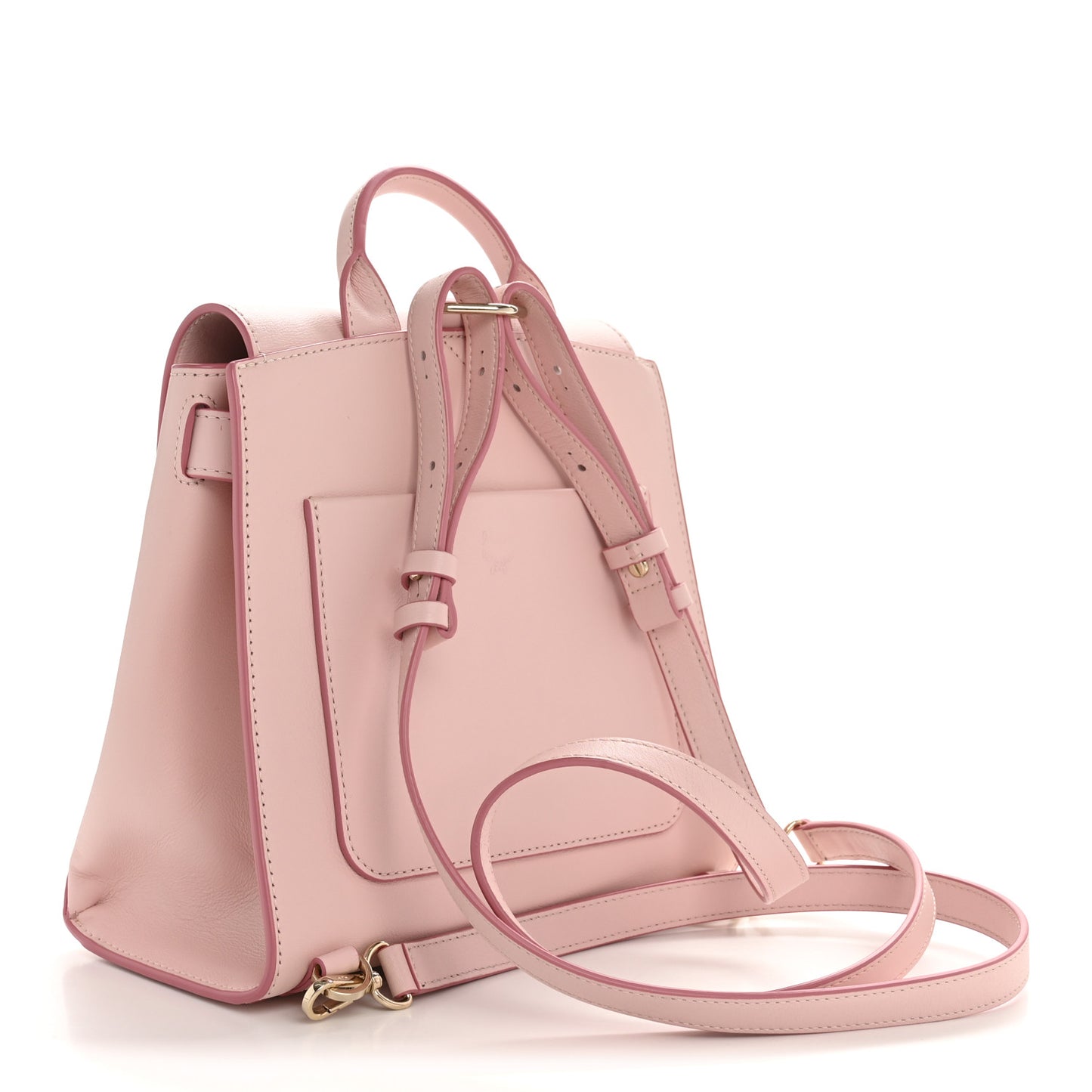Calfskin Essential Visetos Small Backpack Powder Pink