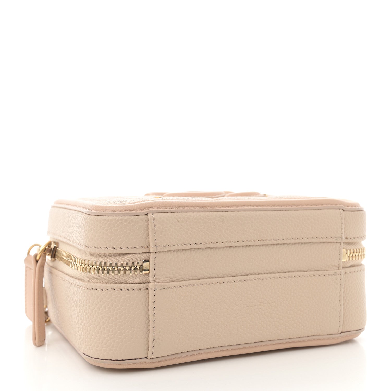 Chanel Caviar Quilted Small CC Filigree Vanity Case Beige 4 of 11