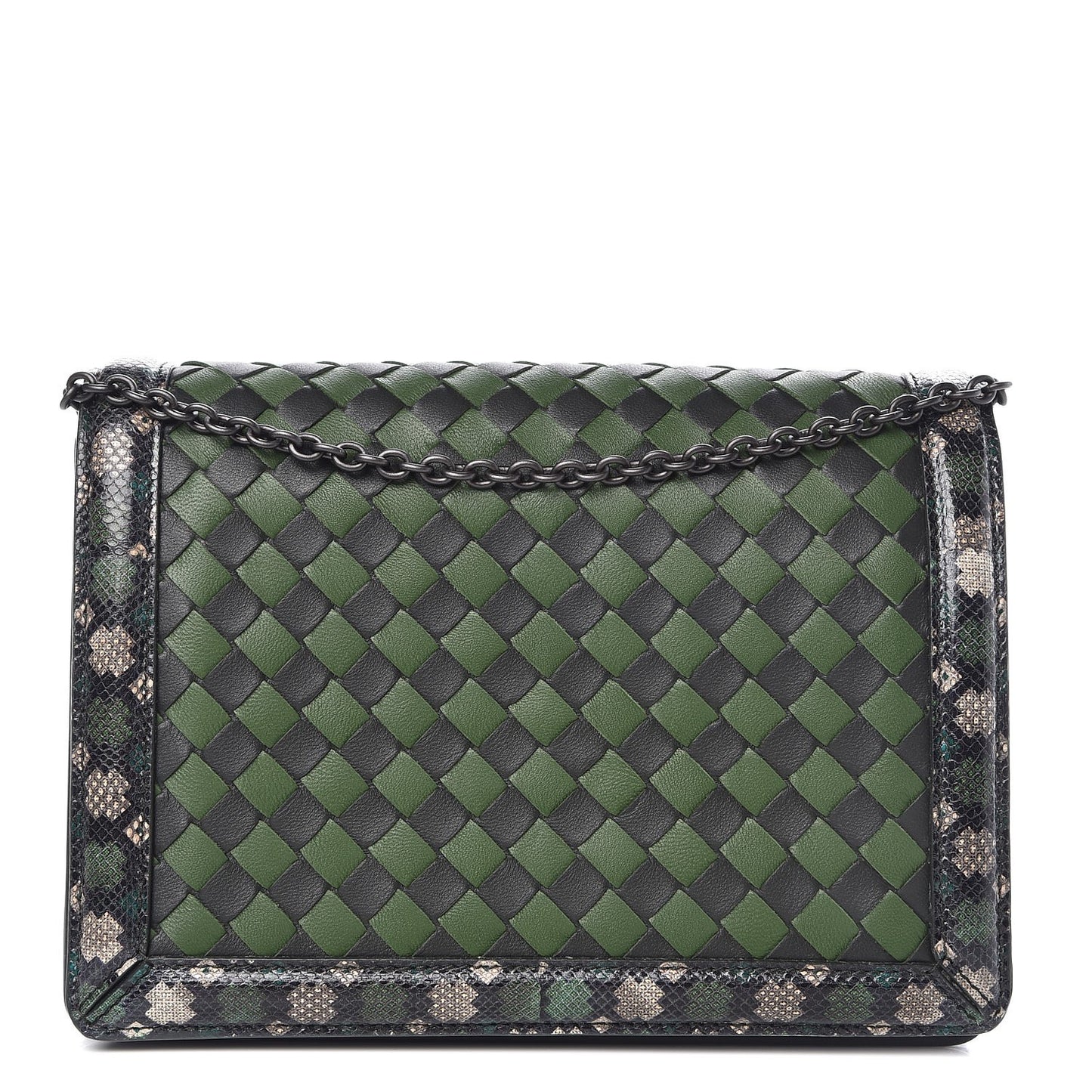 Nappa Intrecciato Ayers Crossbody Bag Forest