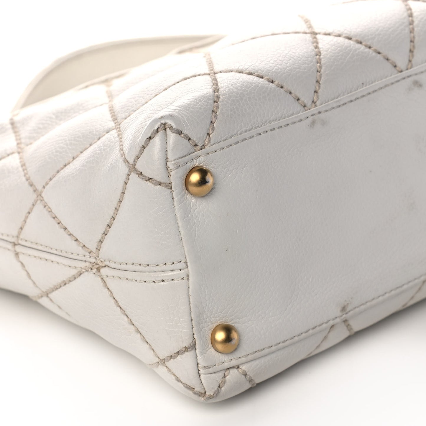 Calfskin Wild Stitch Surpique Hobo Ivory