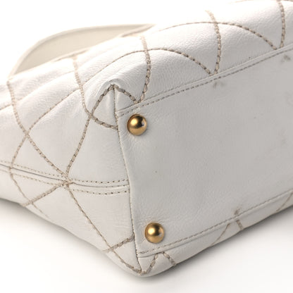 Chanel Calfskin Wild Stitch Surpique Hobo Ivory 10 of 13