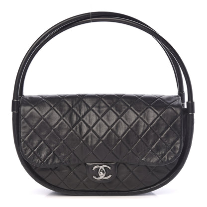 Chanel Lambskin Quilted Medium Hula Hoop Flap Black 1 of 10