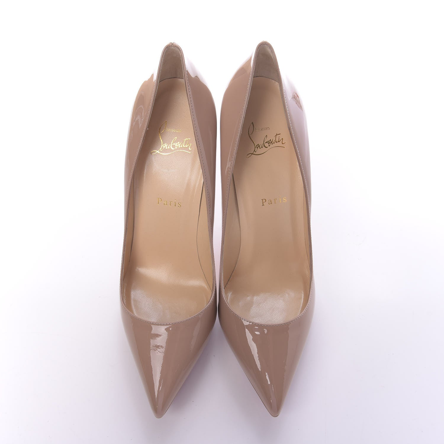 Christian Louboutin Patent Pigalle Plato 120 Pumps 40.5 Nude 6 of 10