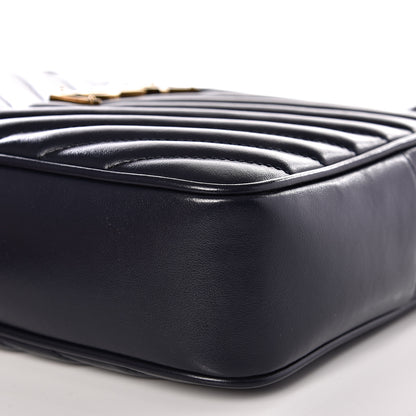 Saint Laurent Calfskin Matelasse Monogram Lou Camera Bag Navy 8 of 8