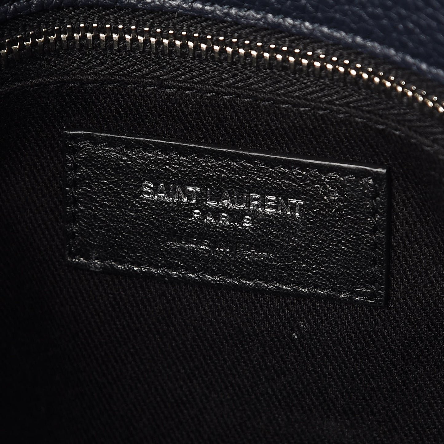 Grained Calfskin Baby Souple Sac De Jour Navy