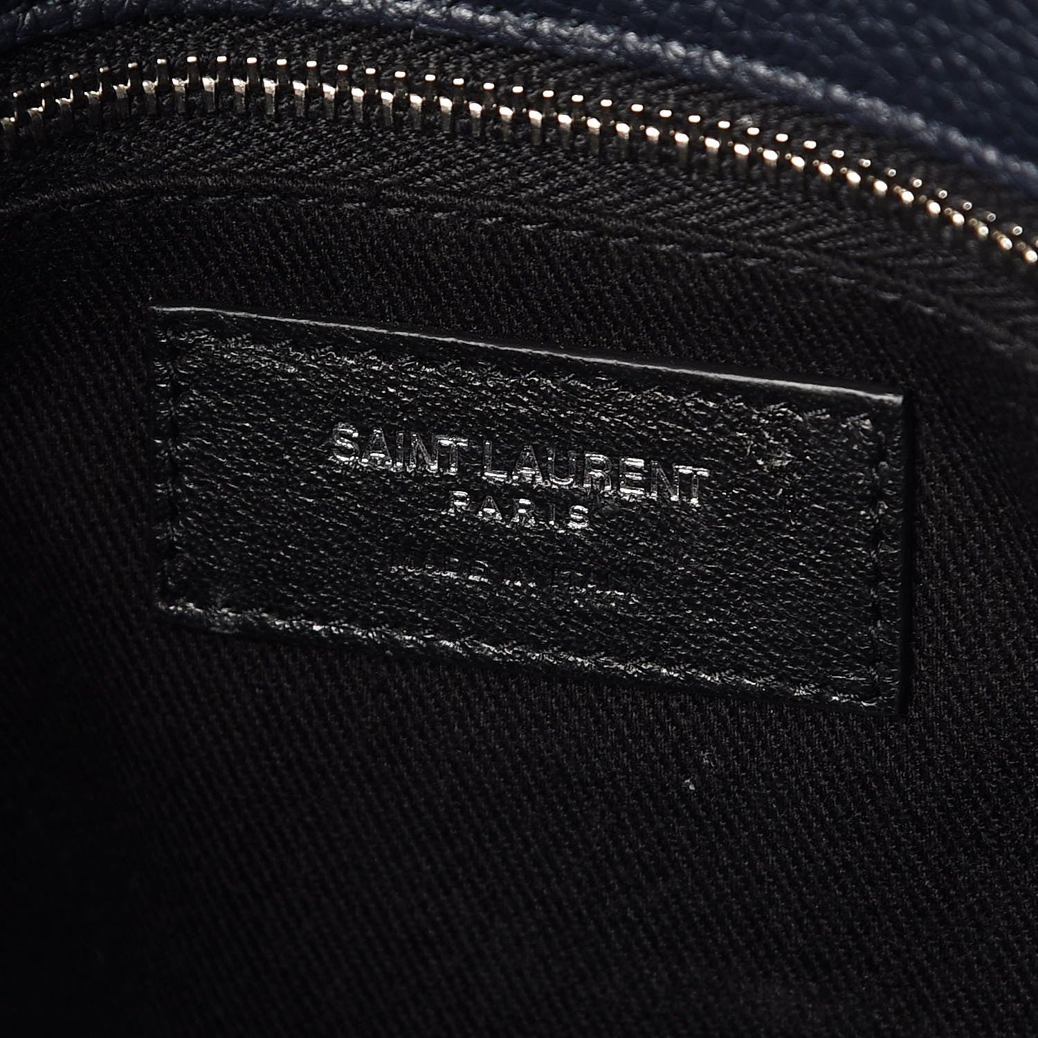 Saint Laurent Grained Calfskin Baby Souple Sac De Jour Navy 6 of 7
