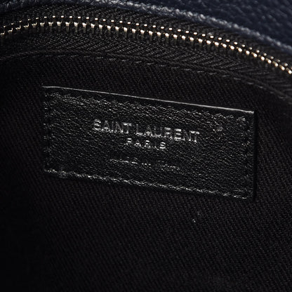 Saint Laurent Grained Calfskin Baby Souple Sac De Jour Navy 6 of 7