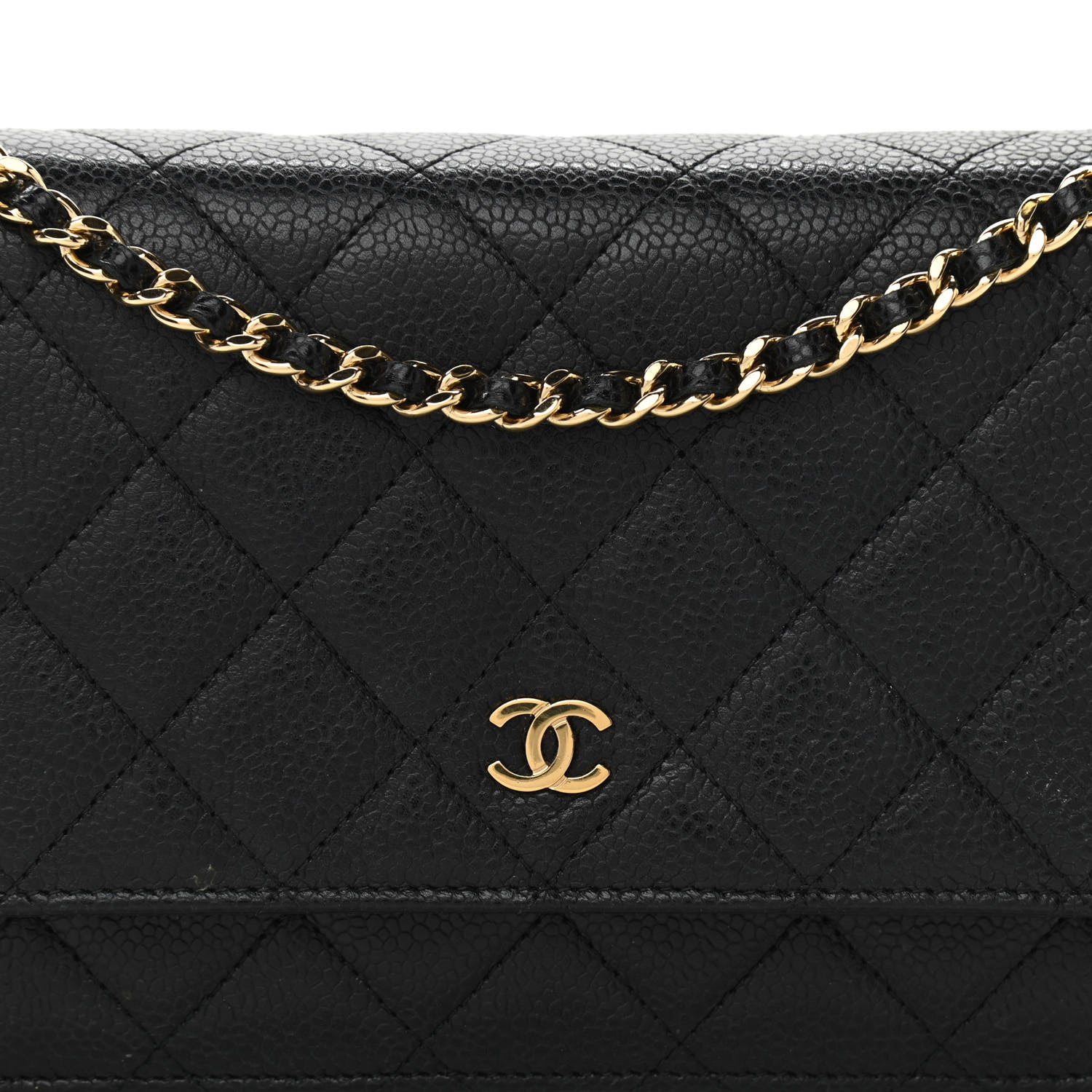 Chanel Caviar Quilted Wallet On Chain WOC Black 9 of 14