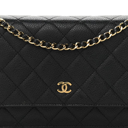 Chanel Caviar Quilted Wallet On Chain WOC Black 9 of 14